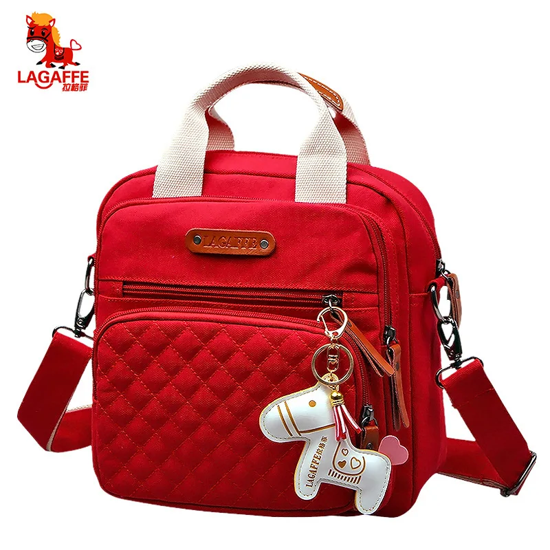 Модная сумка для мам и беременных женщин, брендовая Большая вместительная сумка для малышей, дорожная дизайнерская сумка для ухода за ребенком - Цвет: of western style red