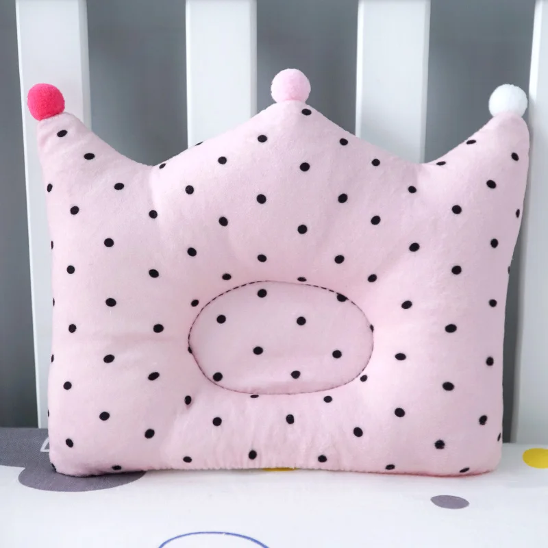 Pink black dots Muslinlife корона, формирующая ребенка, детская подушка для малышей, подушка для головы, поддержка, детские подушки высокого качества, Прямая поставка - Цвет: Pink black dots