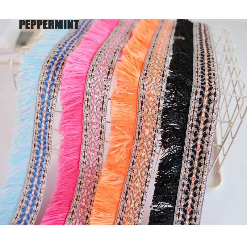 Lace ribbon lace sewing accessories lace sewing supplies lace accessories lace garment accessories clothing accessories lace decoration clothing craft accessories 1yard 50mm Embroidery Tassel Ethnic Fringe Lace Trim Trimming Ribbon Sewing Latin Dress Stage Garment Curtain Decorative