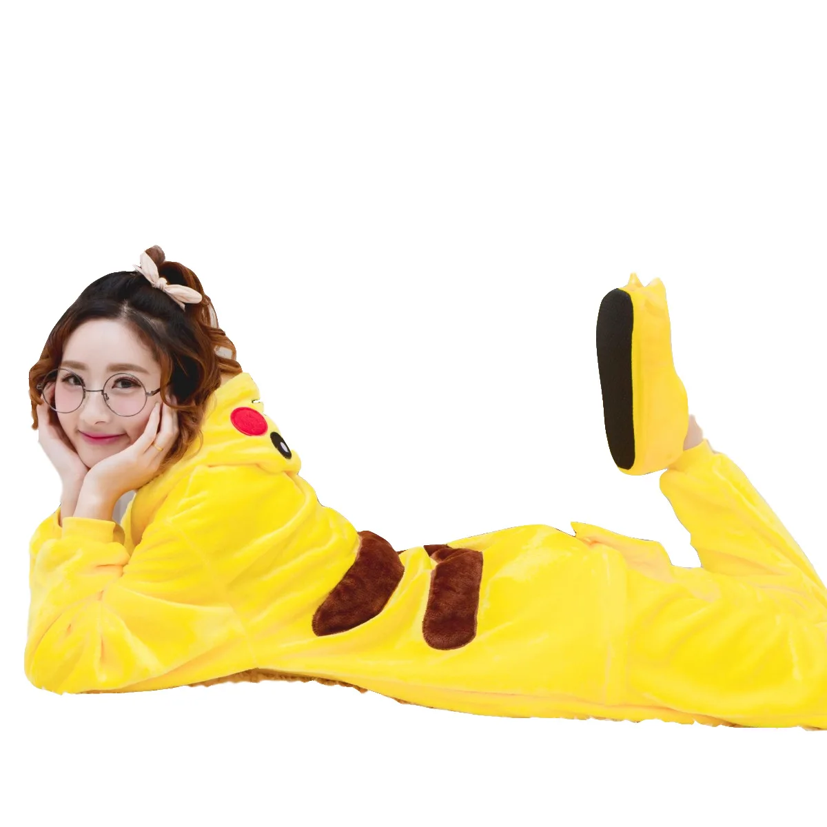 IFLIFE Kid Adult Yellow Hoodie Kigurumi Onesie Women Animal Costume Fancy Soft Anime Cosplay Sleepwear Child Boy Girl Winter Jumpsuit -Zentai shop online H1e960b09fc6144baa11b32d7ee12a24dm.jpg