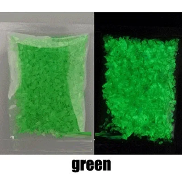 green Светящийся аквариум с песком, флуоресцентные частицы, украшение сада, дорожка, свадьба, вечеринка, маленький гравий, свечение, Прямая поставка - Цвет: green