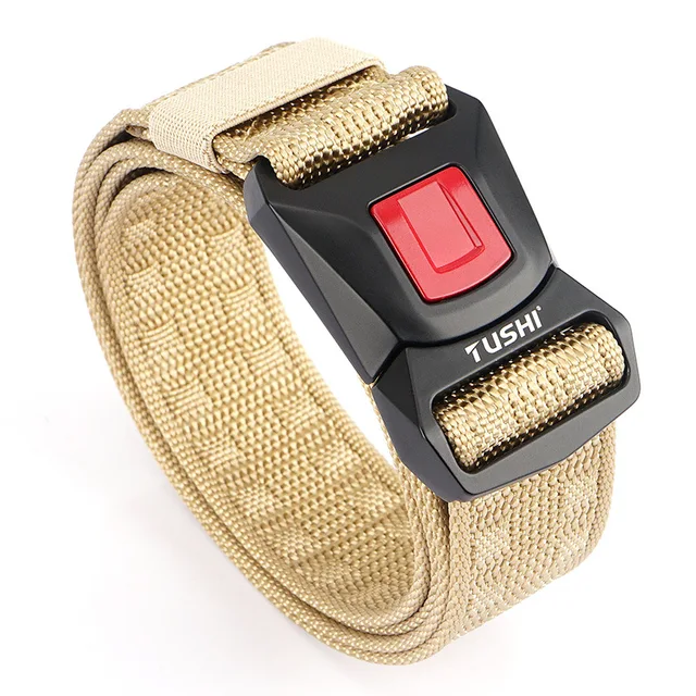 125 Cm Quick Release Buckle Men's Tactical Belts Sport Outdoor Canvas ...