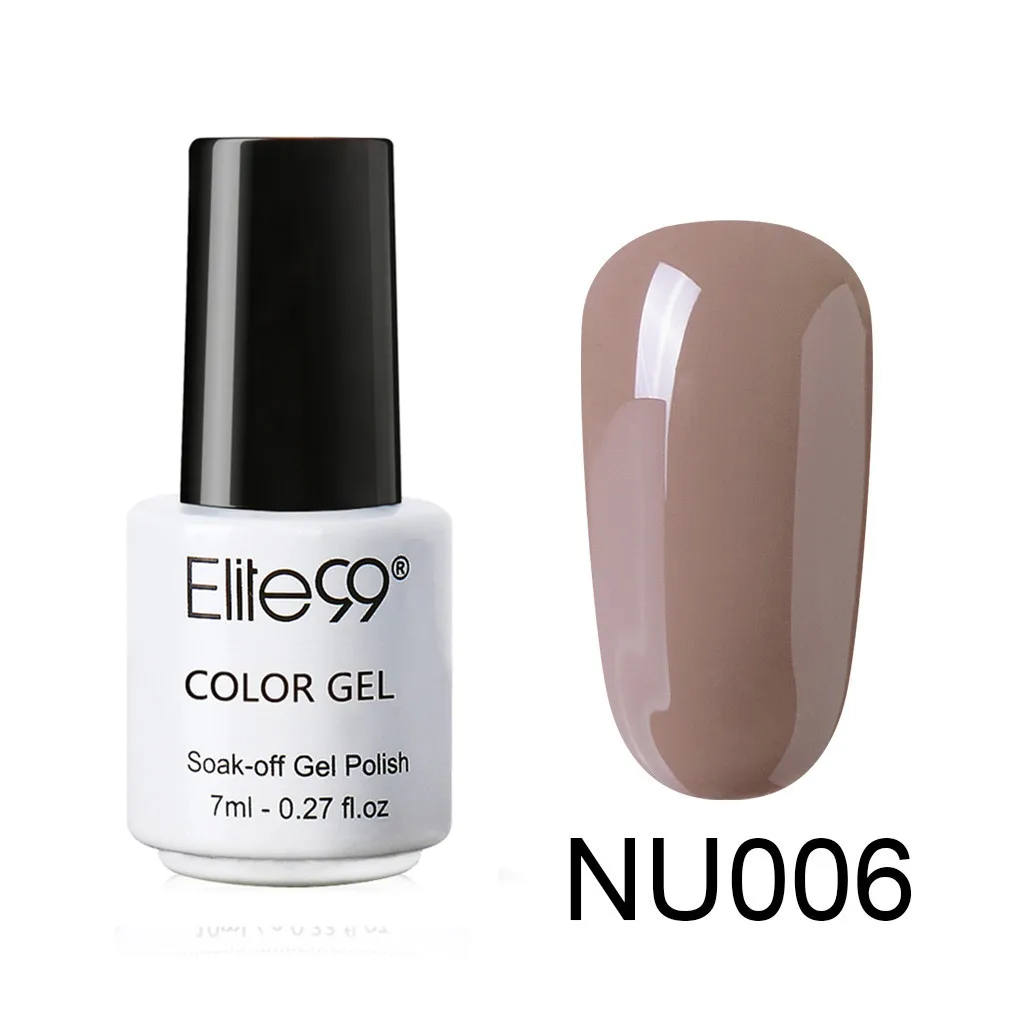 Elite99 Светодиодный УФ-гель телесного цвета для дизайна ногтей, лак для замачивания ногтей, Гель-лак для ногтей, Базовое покрытие, необходимый Гибридный Гель-лак для ногтей - Цвет: 7ml NU006