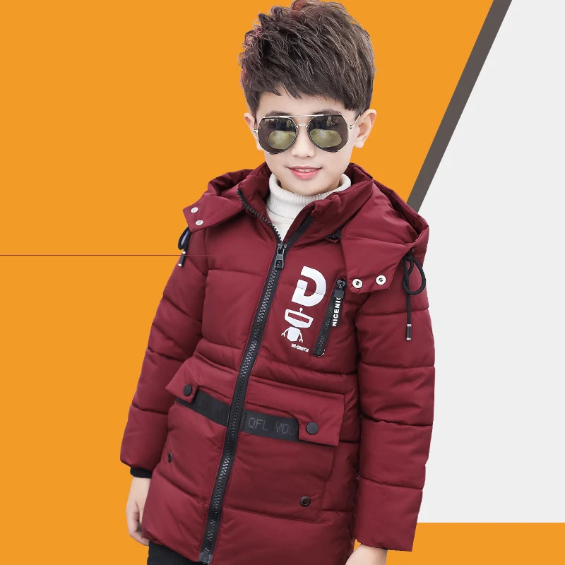 

children winter coat boys cotton-padded clothes hooded casual jackets for little boy 5 6 7 8 9 10 years