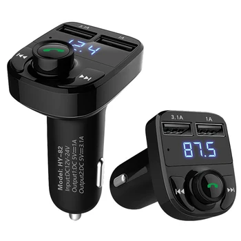 

FM Transmitter Modulator Handsfree Bluetooth Car Charger Kit Audio MP3 Player with 3.1A Fast Charge Dual USB Car Charger adapter