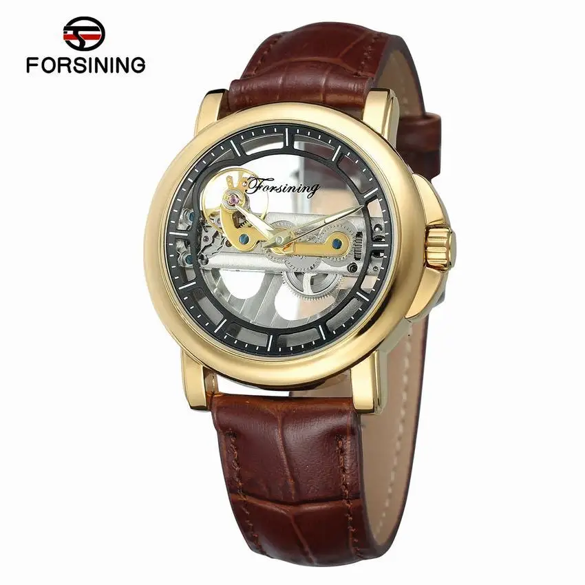 

Forsining Mechanical Wrist Watch Stylish Two-Sided Hollow out MEN'S Watch Waterproof Tourbillon Analog Watch MEN'S Watch