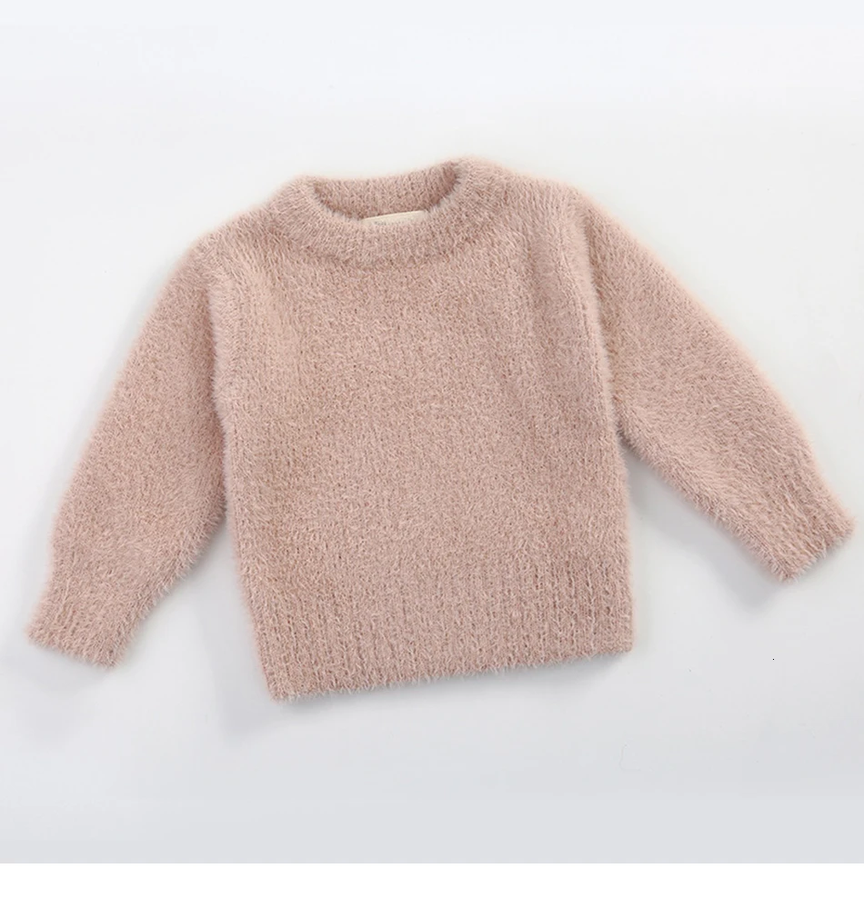 Baby Girl Winter Clothes Imitation Mink Jacket Baby Warm Coat Christmas Sweater Sweaters For Girls 1-4 Years Old Kids Sweater