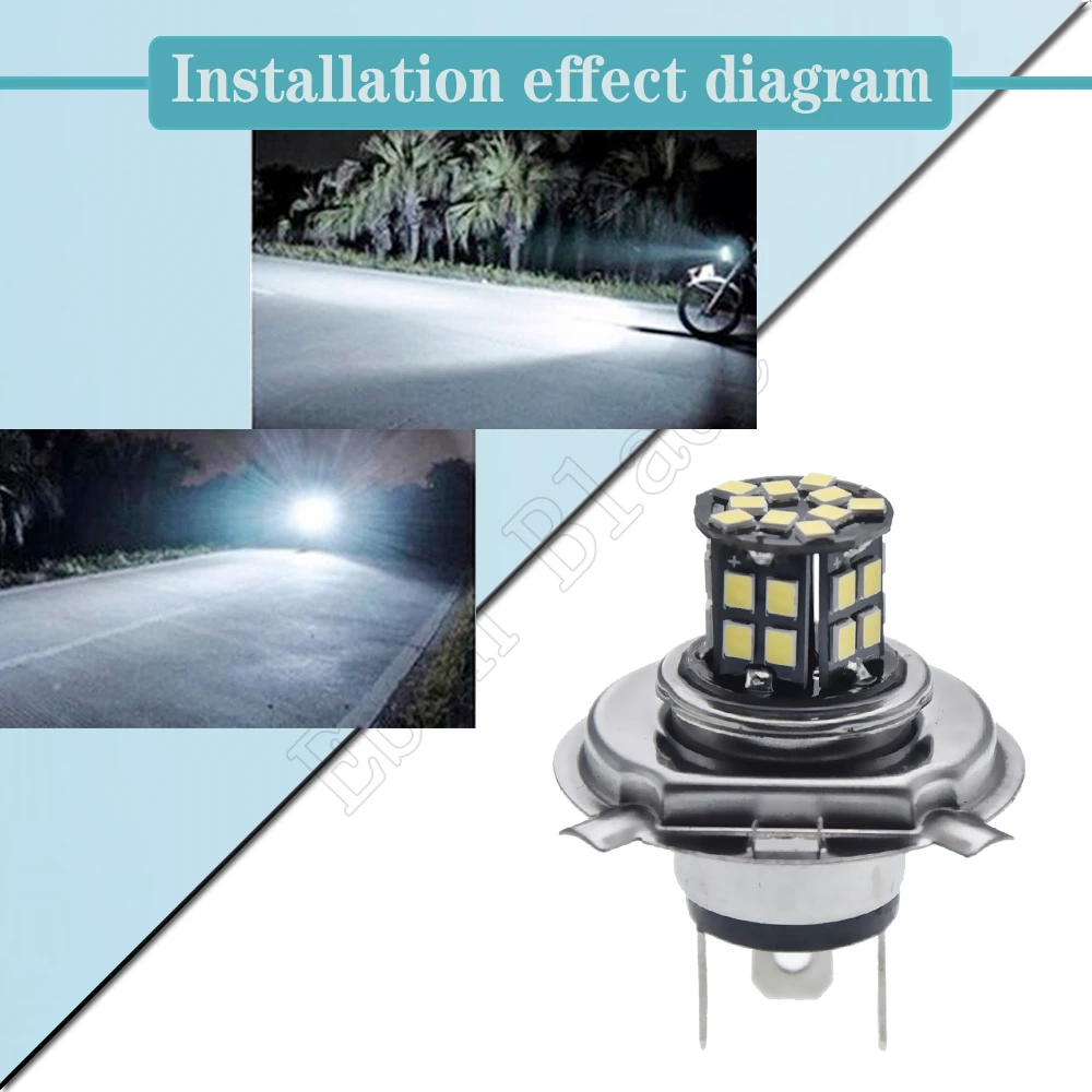 6V H4 HB2 9003 LED  30SMD   Ʈ Ʈ ȭƮ 6000K  ο      Ʈ  , ǽ