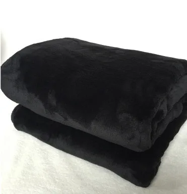 black Однотонная Коралловая сумка для животных, чехол для дивана, мягкое теплое одеяло для взрослых, детский плед, Сиеста, офисное покрывало, Йога, покрывало - Color: black