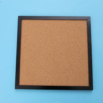 

Cork Board Bulletin Board Wall Bulletin Board Single Black Pine Frame for Home Office School (Chocolate 30x30cm)