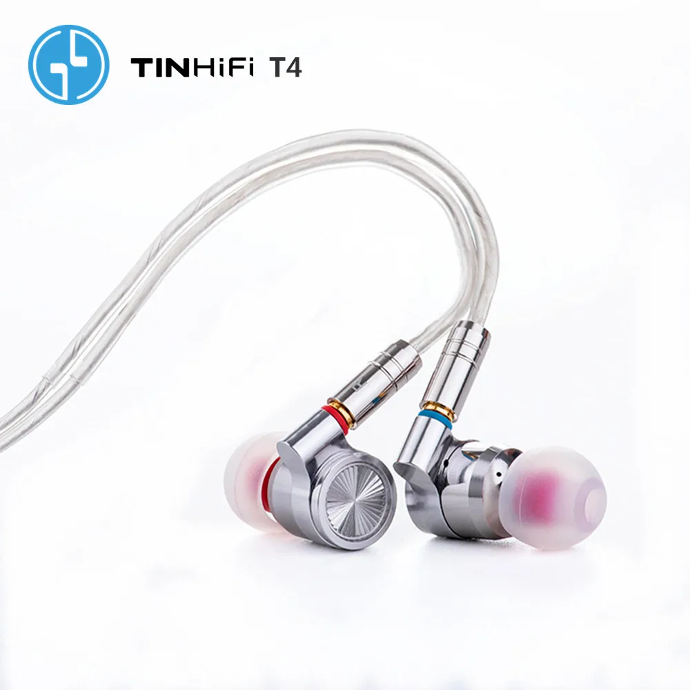 TINHIFI T4 HIFI наушники 10 мм CNT Динамический драйвер бас наушники Металл 3,5 мм гарнитура MMCX кабель Олово аудио T3 T2 P1 S7 F3 ZSX V90