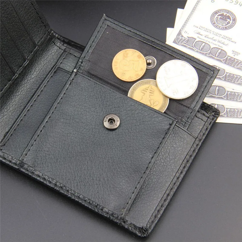 Мужской кожаный кошелек 2019 однотонные тонкие кошельки мужской короткий двойного