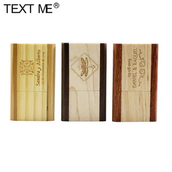 

TEXT ME 360 degree rotation 3 color maple carbonized bamboo LOGO printing USB flash drive USB 2.0 4GB 8GB 16GB 32GB photography