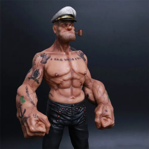 1" Popeye 1/6 фигурка моряка смолы статуя Реалистичная татуировка тело Ver. на