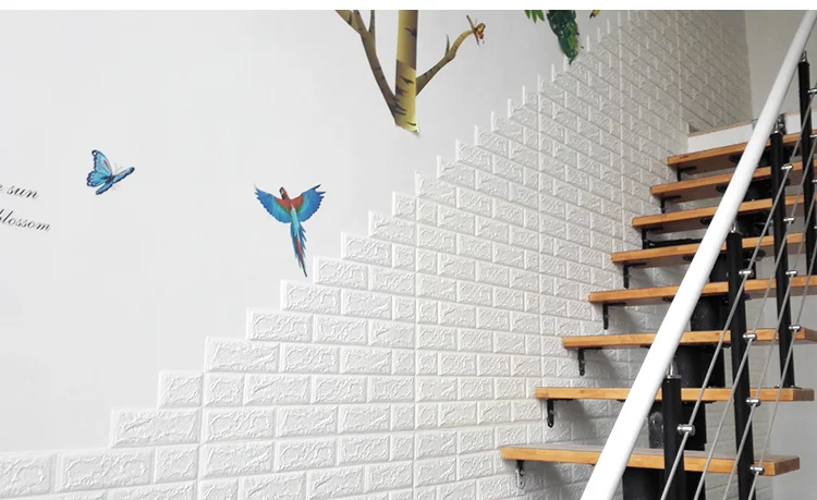 70x38cm 3D Wall Stickers Self Adhesive Foam Brick Room Decor DIY 3D Wallpaper Wall Decor Living Wall Sticker For Kids Room