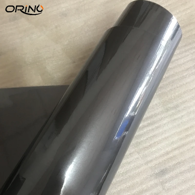 Grey Glossy Metallic Vinyl Film Wrap-1