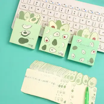 

1Pcs Brief Avocado Memo Notes Mini Office Supporting Scratch Note Pad Kawaii Draft Book Color Inner Page School Supplies
