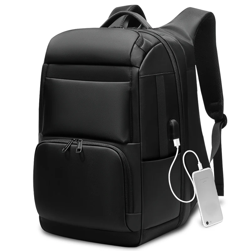  17.3 inch Laptop Backpack Men with USB Charging & Water Repellent Functional Rucksack Large Capacit