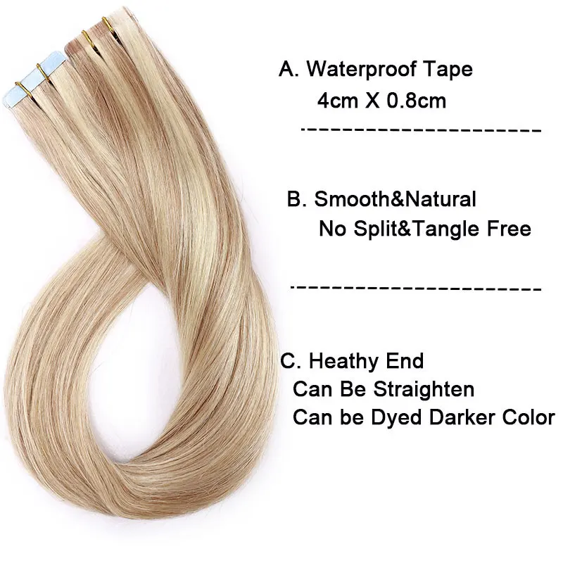 SEGO12 &quot 24&quot 2 5 г/шт. 50 г/100 г кожа уток человеческие волосы прямые ленты для