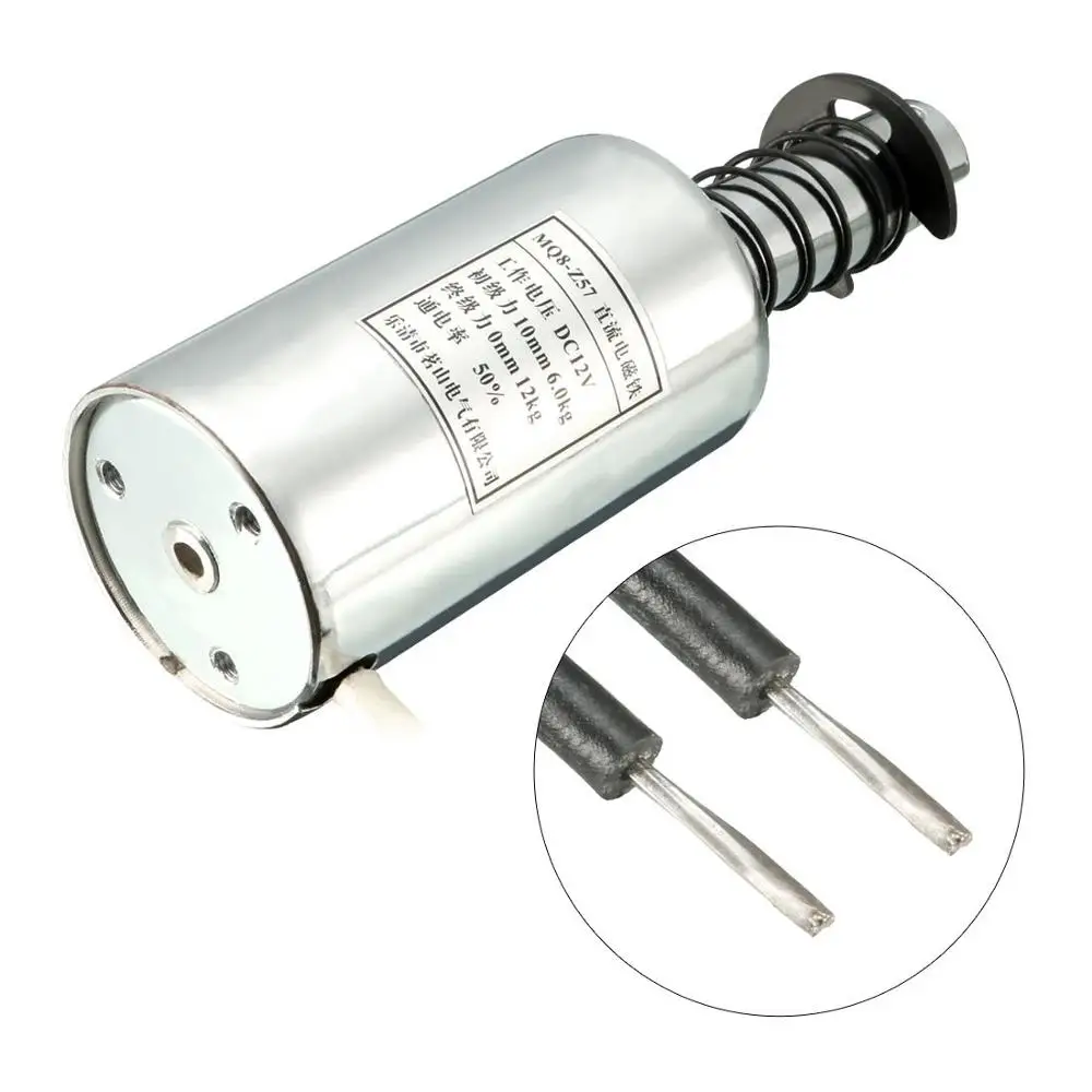 10mm 6.0kg Wet-válvula Solenóide Eletroímã Primavera Êmbolo Mq8-z57 dc 12 v 24