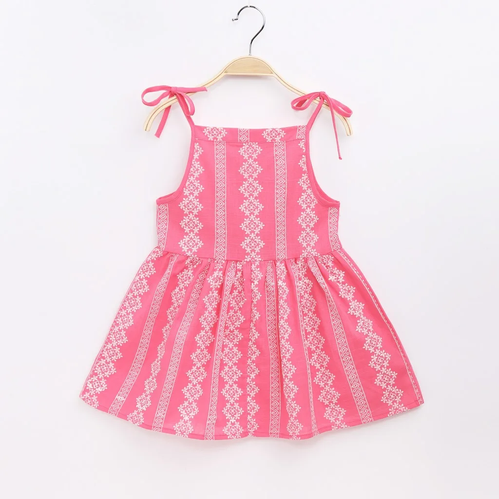 Summer Princess Dress Kids Dresses for Girls Todler Girl Clothing Cotton Knee-Length Casual Pattern Sleeveless Comfortable Soft