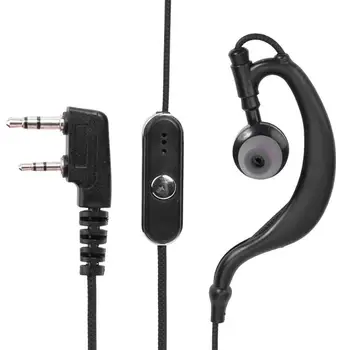 

G Shape 2pin K Type In-ear Earpiece with PTT function Mic for Baofeng Kenwood POFUNG QUSHENG Radio LINTON walkie-talkie