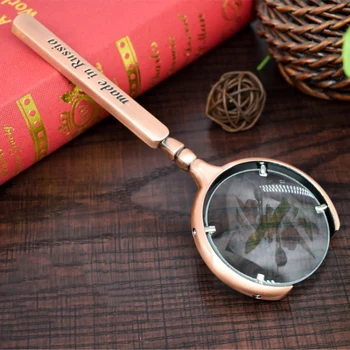 

Multipurpose Jewelry Newspaper Book Reading Retro Eye Loupe Glass Portable Handheld Metal Magnifier 8X 60mm Magnifying Glass