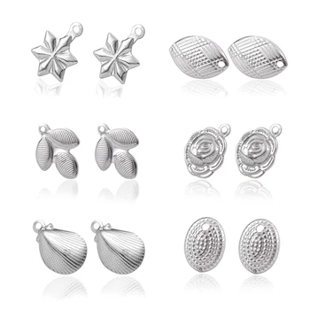

Flower Leaf Stainless Steel Earring Hook Earring Posts Earring Back Handmade Craft Pendant Jewelry Making Findings DIY Earring