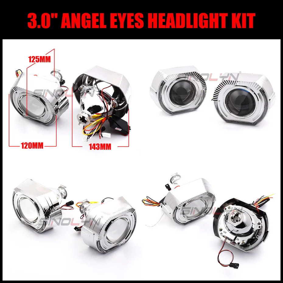 プロジェクター yutakaoh Amazon | SHNJAUTO 3.0インチ Bi-LED プロジェクターレンズ ハイ