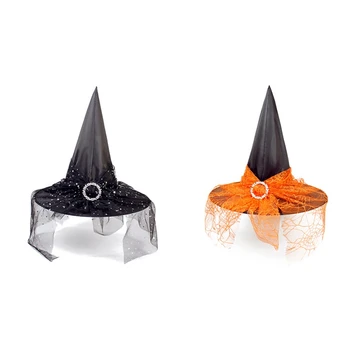 

Halloween Decoration Props Witch Hat Adult Children Cosplay Witch Headdress Dress Up