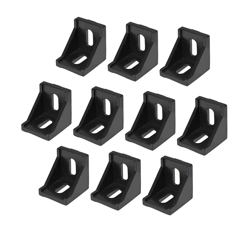 Braçadeira de Canto Interno 4040 para Perfil de Extrusão de Alumínio 4040 40x40x35 mm com Fenda mm Tom Preto Várias Combinações