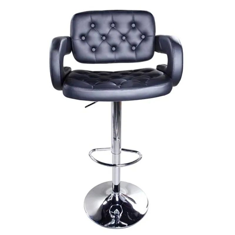 

[US-W]2pcs Adjustable High Type with Disk armrest Square Backrest Button Design Bar Stools