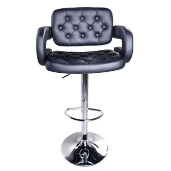 

[US-W]2pcs Adjustable High Type with Disk armrest Square Backrest Button Design Bar Stools