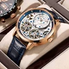 JINLERY Special Double Flywheel Tourbillon Watch for Men Automatic Wristwatch Fashion Mechanical Luxury Clock Relogio Masculino 2