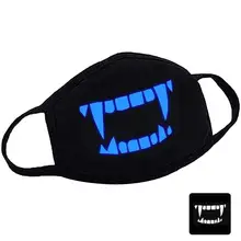 1 шт., маска для рта с милым принтом, дышащая, теплая, светится в темноте, противопылевая маска, маска для рта, аксессуары для одежды, рисунок зубов