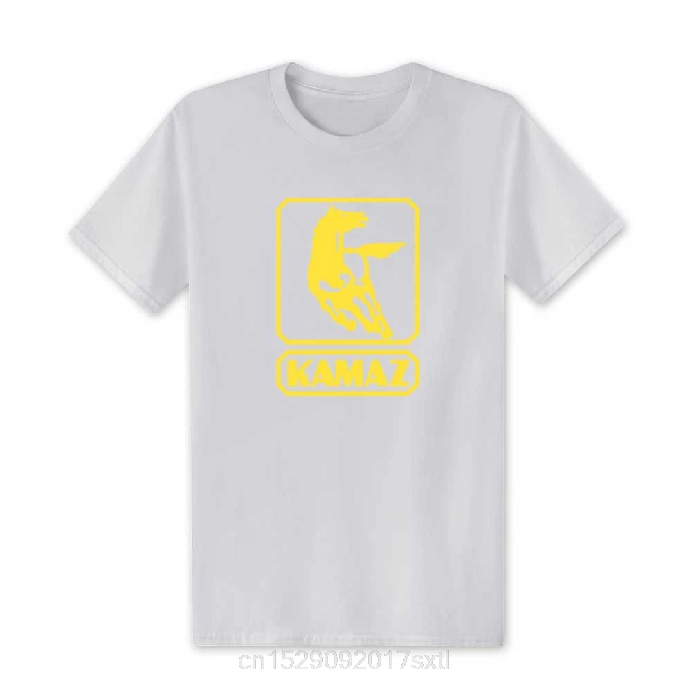 Новинка, модная мужская футболка с логотипом КАМАЗа, гоночные футболки, летние хлопковые футболки, футболка с круглым вырезом, высокое качество, размер XS-XXL - Цвет: White3