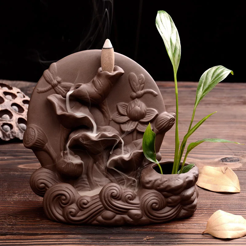 

2019 Real Encens Sandalwood Furnace Ancient Large Lotus Leaf Full Hall Spring Arrangement Smoke Backflow Fumigation New Type