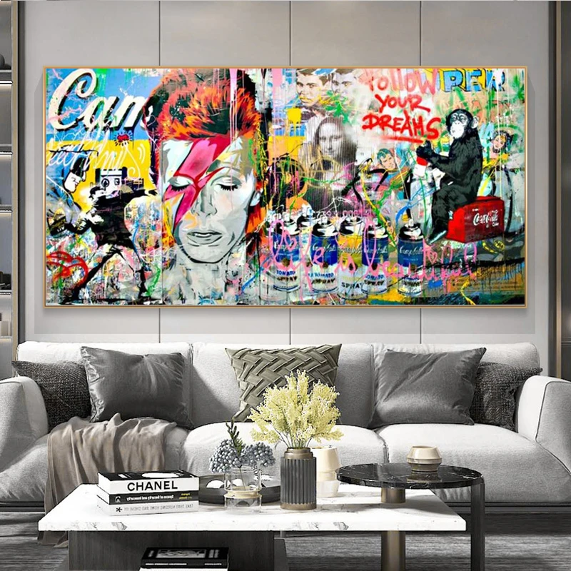 Современный домашний декор фон с изображением уличного граффити художественные