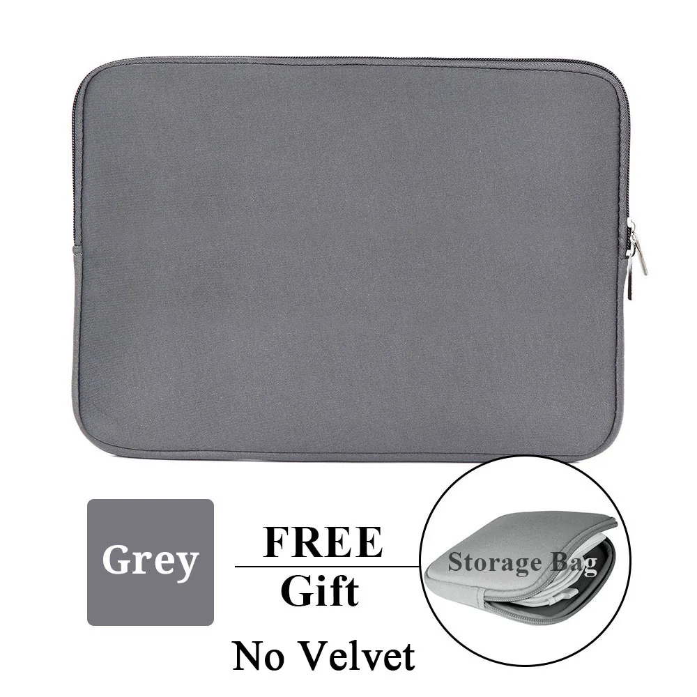 Grey No Velvet Кейс для ноутбука, планшета, чехол, сумка, 11 дюймов, 12 дюймов, 13 дюймов, 15 дюймов, 15,6 дюймов, для Macbook Pro, Air retina, 14 дюймов, для Xiaomi, huawei, hp, Dell - Цвет: Grey No Velvet