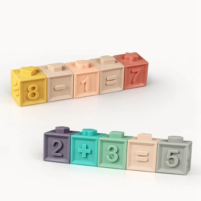 Мягкие пластиковые строительные блоки для мужчин и женщин могут кусать головоломки детские игрушки с тиснением детские игрушки