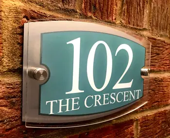 

House number House Sign Wall Gate Door Number Street Name Plaque Acrylic Glass Effect Stylish Door sign