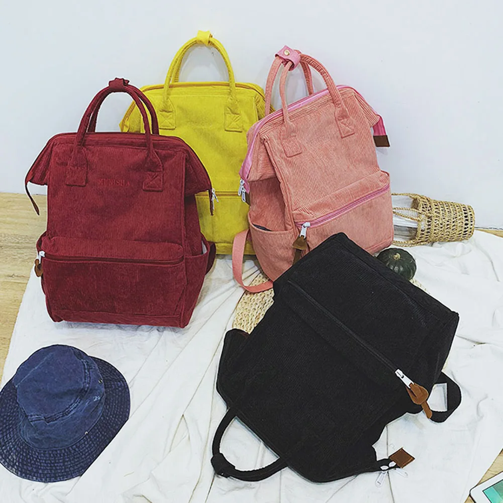 Новинка 2020 вельветовые рюкзаки для женщин Mochila Модный повседневный стиль Женский