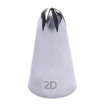 

#2d Stainless Steel Diy Icing Piping Tips Cupcake Cake Cream Piping Nozzle Parsty Fondant Cake Decorating Tools