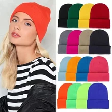 Winter Hats For Woman New Beanies Knitted Fluorescent Hat Girls Autumn Female Beanie Caps Warmer Bonnet Ladies Casual Cap