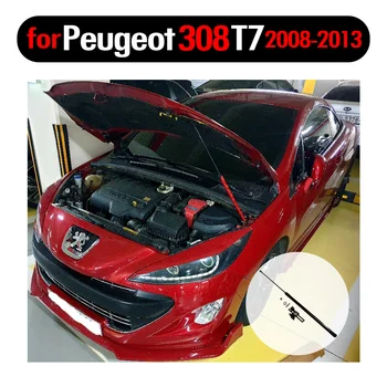 

1PCS Front Hood Bonnet Gas Struts Lift Support for Peugeot 308 T7 2008-2013 Absorber Shock Damper Carbon Fiber Black