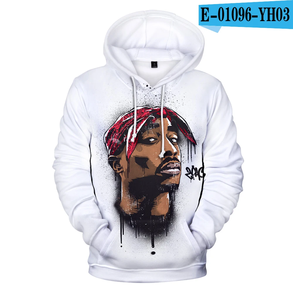 Личность гангста рэп 2Pac толстовки мужские s Толстовка Мужская/Женская гангста 2Pac Тупак Амару Шакур толстовки размера плюс - Цвет: As Picture