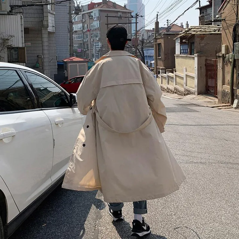 Korean Style Trench Coat Men's Fashion 