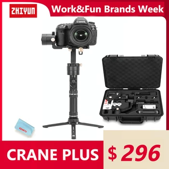

ZHIYUN Official Crane Plus 3-Axis Stabilizer Handheld Gimbal Stabilizer 2500gPayload for Mirrorless DSLR Camera Support POV Mode
