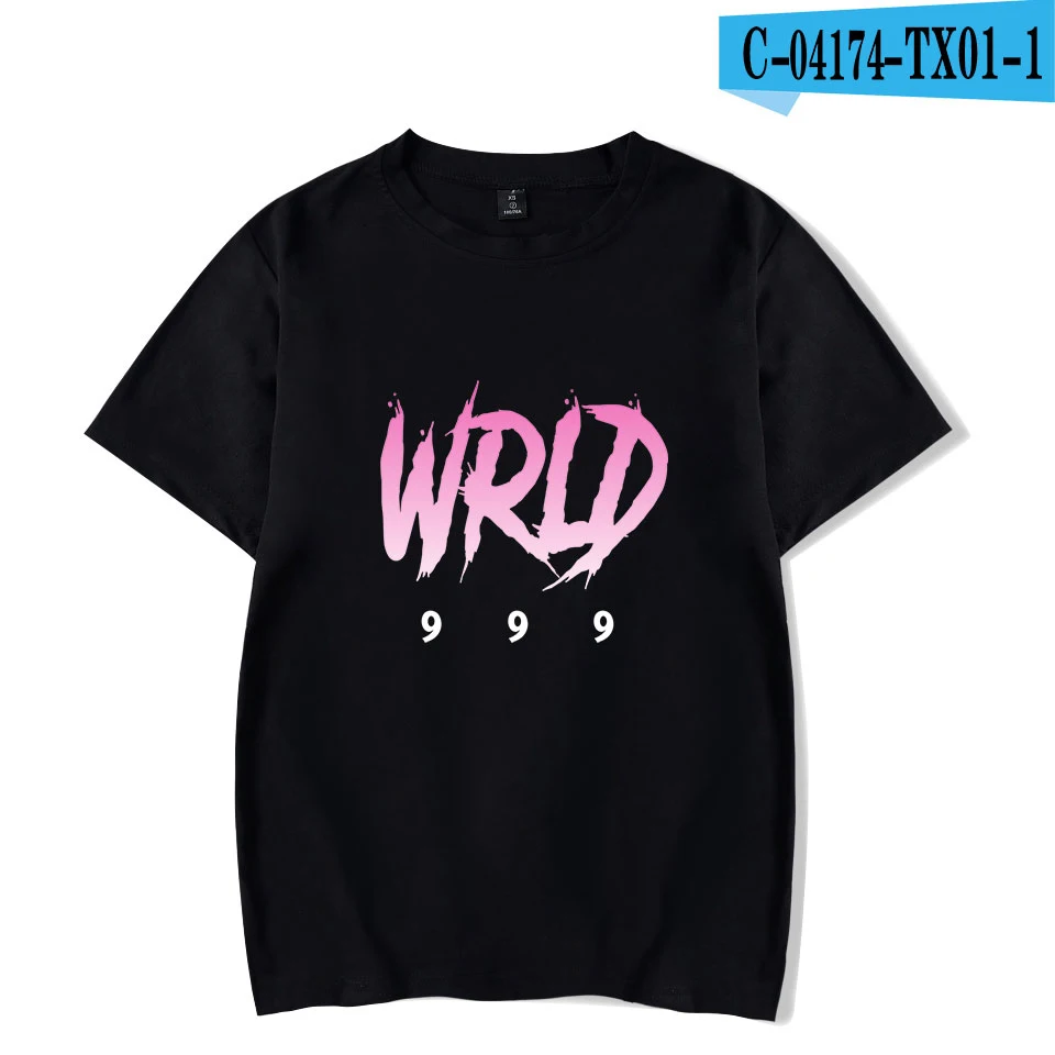 Kpop футболка Juice wrld летний пуловер с коротким рукавом топы Модные Kpop Женская Футболка harajuku Повседневная Свободная хлопковая футболка - Цвет: black
