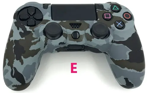 E Силиконовый гелевый мягкий резиновый защитный чехол для Playstation 4 dualshock 4 PS4 Pro Slim контроллер - Цвет: E